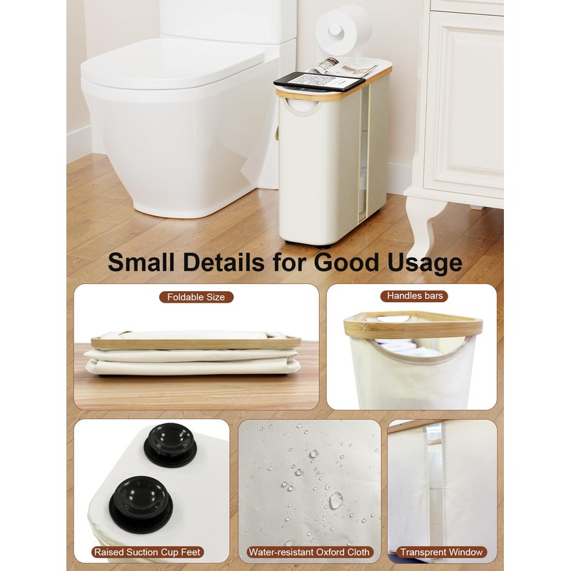 Toilet Paper Storage Basket Holder Holds 9-12 +1 Rolls Elegant