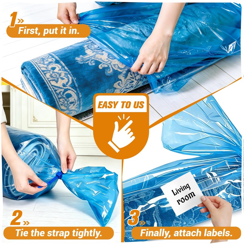 Heavy Duty Rug Storage Bags for 8' x 10' Rolled