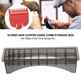 Guide Comb, Container Guide Comb Organizer, 10 Grid Electric Hair Clipper Limit Comb Organizer Guide Comb Storage Case