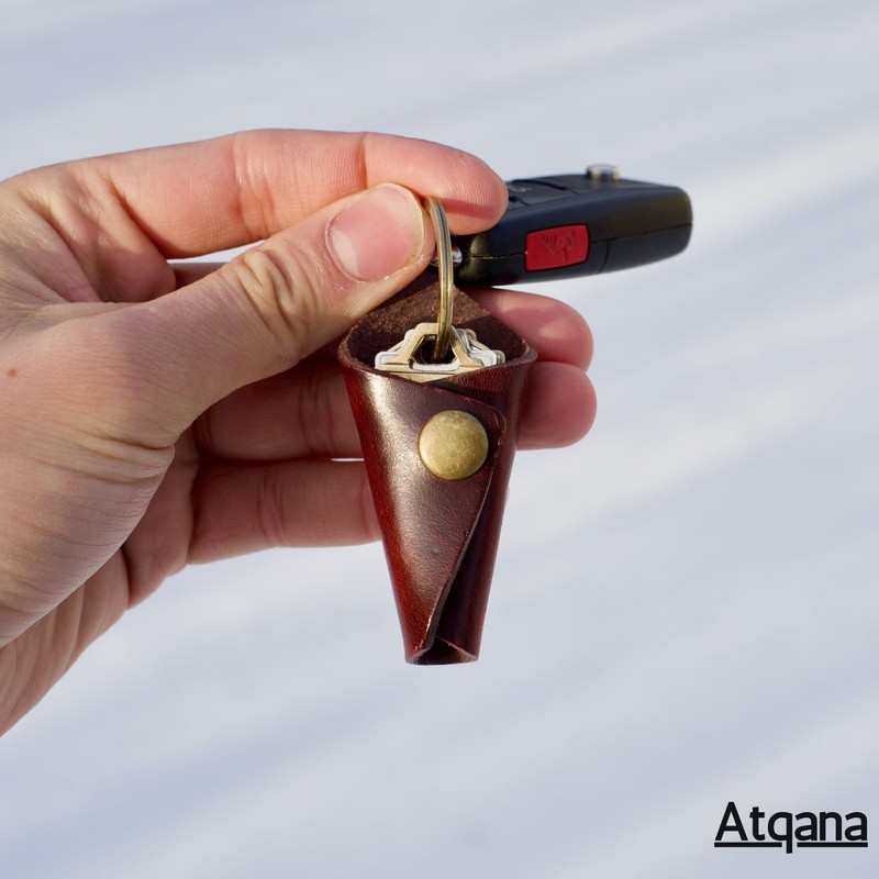 Atqana Leather Key Wrap Cover (Premium Leather) - Key Organizer