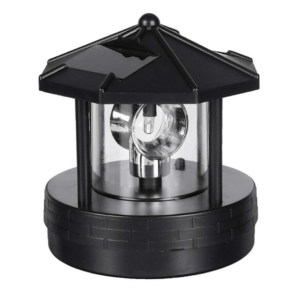 1/2PCS Solar Lighthouse, Rotating Outdoor Waterproof LED Solar Light Beacons Tower Decorative, 360 Degree Rotating Lamp Beacons for Lawn/Patio/Pond