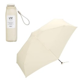 2024 Wpc. CO03-001-002 Ultra Small Folding Umbrella, Baby Umbrella, Solid Cream, Rain Umbrella, Ribs, 19.7 inches (50 cm), 5.3 oz (150 g), Lightweight, Women's, Small, Compact, Stylish, Cute,