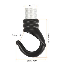 MECCANIXITY Alloy Ceiling Hook Fixtures Accessories 23mmx31mm for Chandelier Ceiling Pendant Light Plate, Black