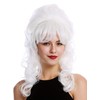 WIG ME UP - GFW2418-1001 Women's Wig Baroque 60s Retro Giant Beehive Updo Bun Curly Long Pony White