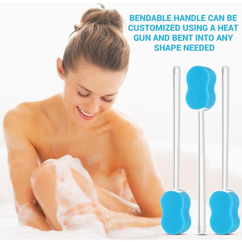 Esponja de Baño con Mango Largo de 57 cm (Paquete