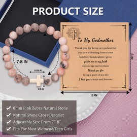 Meliatomia Christian Gifts for Women Cross Bracelet, Catholic Jesus Cross Bracelets for Women Trendy, Birthday Religious Baptism Gifts for Mom/Daughter/Friend/Sister/Grandma/Teen Girls