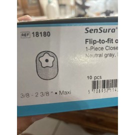 SenSura Coloplast Box Of 10 18180  SenSura® Mio Convex Flip 1-piece Closed 3/8”- 2 3/8”