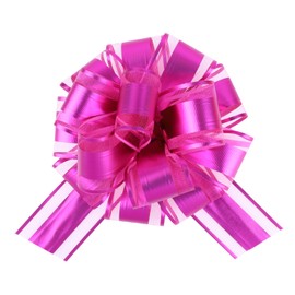 6 Pieces Big Pull Bow Gift Wrapping,6 inches, Pull Bow Ribbon Pull Bows for Christmas Wedding Baskets Valentine's Day Bows Ribbon Large Bow for Gift Wrapping (Rose Red)