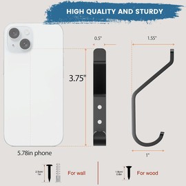 Coat Rack Hooks Wall Mounted,5 Packs Large Wall Hooks, Bath Towel Rope Hooks for Kitchen, Door, Cabinet, Bathroom, Foyers, Hallways.Heavy Duty Hanger for Purse, Rack for Closet and Door Wall Mounted