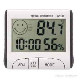 Excalibur - Digital Thermometer & Hygrometer Humidity for Room & Green House Temperature - Max/Min Range - Easy to Read LCD Screen