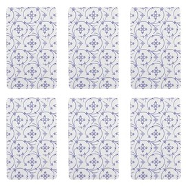 RICOLOR 12076 Breakfast Board 'Indian Blue', HPL, 23.5 x 14.5 cm, Blue/White (Pack of 6)