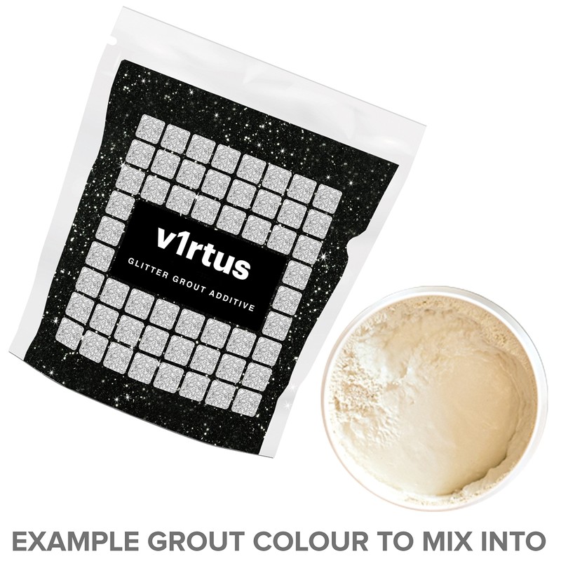 v1rtus Black Glitter Grout Tile Additive 100g / 3.5oz for