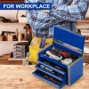 Portable 3 Drawer Steel Stackable Tool Box Chest with Liner