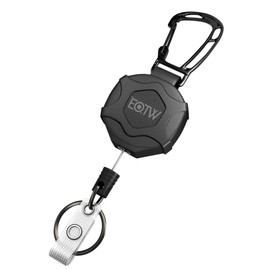 EOTW EOTW 1 Stücke Ausziehbar Schlüsselanhänger, Ausweis JoJo mit 70cm Einziehbarer Stahlseil, Karabinerhaken Schlüsselring für Kartenhalter, Abzeichen und Schlüssel,10 OZ