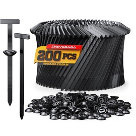 Nylon Universal Cable Tie Buckle, 200PCS Upgrade Snap-Fit Nylon Fastening Clip for Car Repairs, Automotive Zipper Clips, Zip Tie Rivet Car Accessories for Bumper Retainer Fender Liner Fastener