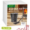 INNO STAGE Ash Bucket with Lid and Wood Handle Coal