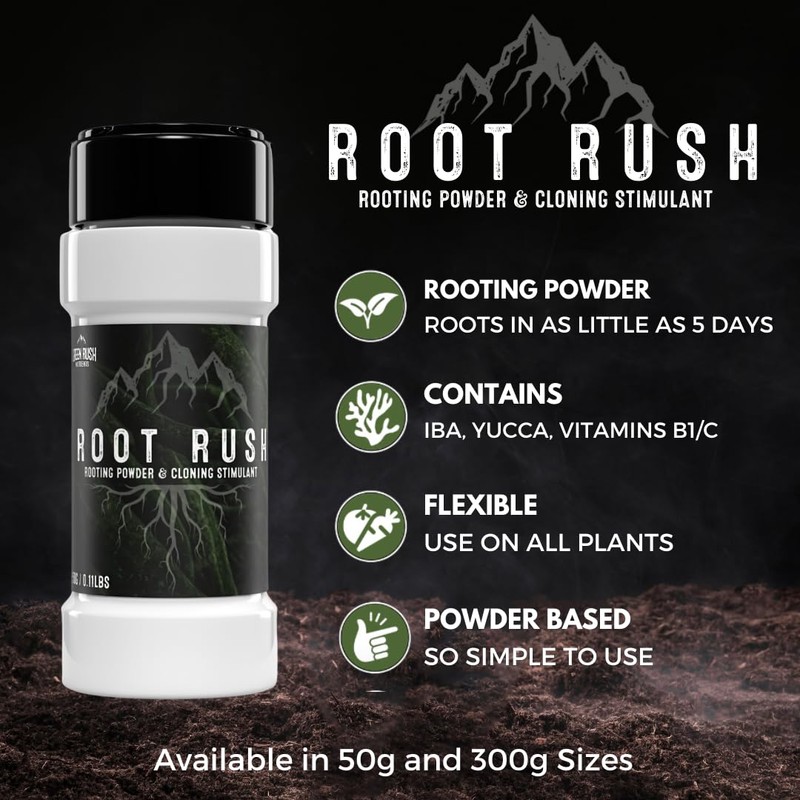 Green Rush Nutrients Root Rush Rooting Powder for Cuttings &