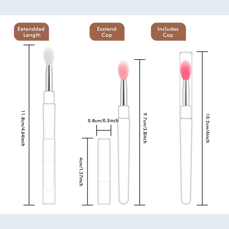 Silicone Lip Brush, Zvrlampro Lip Gloss Wands Lipstick Applicator with