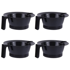 LALAFINA 4Pcs Hair Dye Bowls for Salon Hair Color Mixing Durable Plastic Tint Bowls with Handles Easy to Clean Hairdressing Tools for Professional Sty