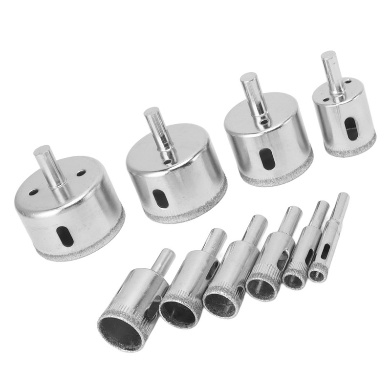 10PCS Diamond Drill Bit Diamond Hole Saw for Glass Tile