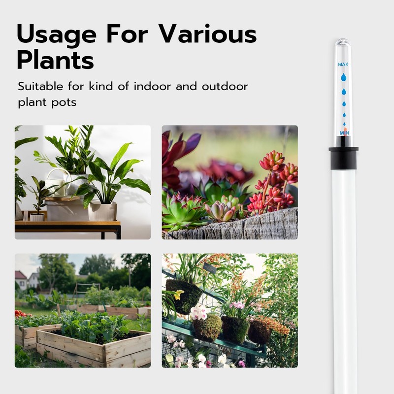 Mcbazel Water Level Indicator Plants Hydroponics Watering Indicator Plants for