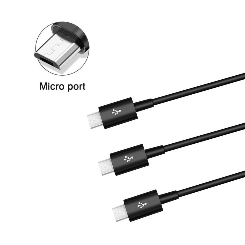 Herfair Micro USB Splitter - 3FT USB Adapter Cord, 480Mbps