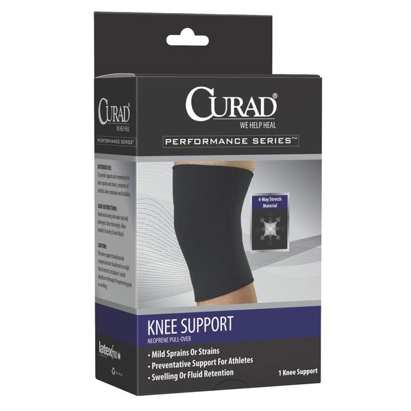 Curad Neoprene Pull-Over Knee Support with Closed Patella Design, X-Large