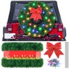 Daifunli Christmas Car Wreath Spare Tire Decoration LED Spare Tire
