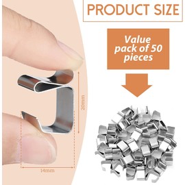 120 PCS Christmas Gutter Hooks Holiday Lights Roof Hooks Christmas Light Clips Xmas Light Gutter Hangers Outdoor Seasonal Lighting Hooks for Christmas Light Kitchen Bathroom Garden (Silvery-120pcs)