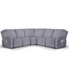Ruaozz Sectional Sofa Covers Oversized L Shape 5 Seat Recliner