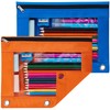 Sooez Pencil Pouch for 3 Ring Binder, 2 Pack Binder