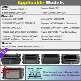iCarSEPTON Replacement Android Car Stereo Radio for GMC Yukon Sierra Chevy Silverado Buick Enclave 2007-2013, Touch Screen, Wirelss Carplay Android Auto, GPS Navigator, WiFi, SWC, FM, Back Up Camera