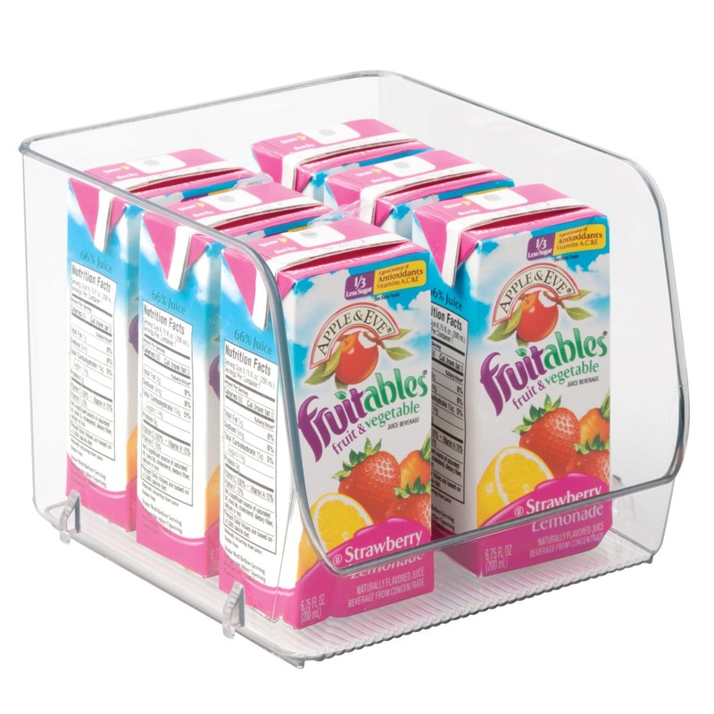 iDesign Stackable Open-Front Storage Bins for Kitchen and Pantry Organization