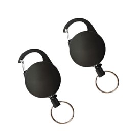 TDGBIH 2 PCS Retractable Key Chain Key-Rings Robust Heavy Duty Keychain Retractable Keychain Key Holder Belt Clip with Multitool Carabiner, 25 Inches Cord for Key Holder