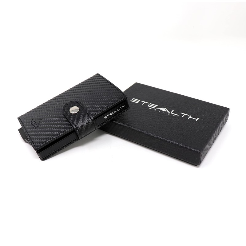 Stealth Wallet Minimalist Slim Lightweight Pop Up Card Holder, Silver