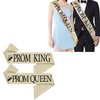 2P Graduation Prom King and Prom Queen Satin Sash for