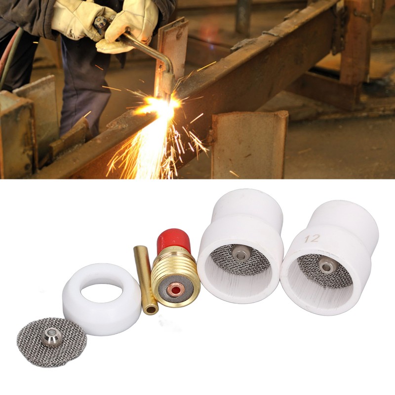 6PCS Welding Torch Adapter Kit Copper PTFE Standard Size TIG