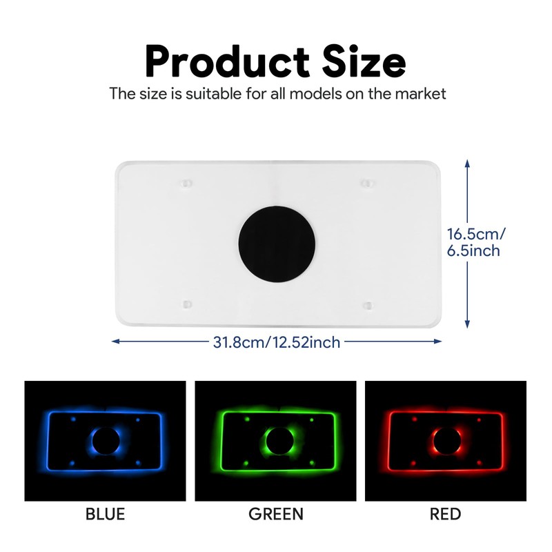 FXETRNL Waterproof LED License Plate Frame - Easy to Install