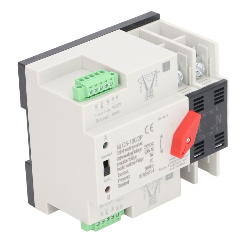 Dual Power Automatic Transfer Switch 2P Mini ATS Automatic Transfer