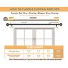 USFOOK Black Curtain Rods for Windows 72 to 144 Inch,