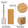 GOBAM Bamboo Toilet Bowl Cleaner with Holder for All Toilet