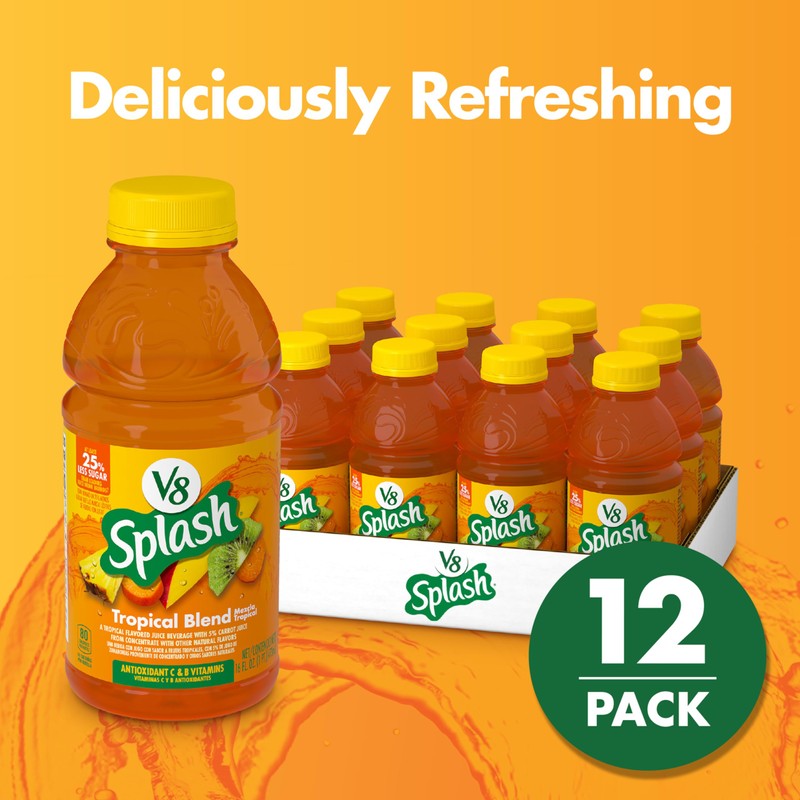 V8 Splash Tropical Blend Flavored Juice Beverage, 16 fl oz