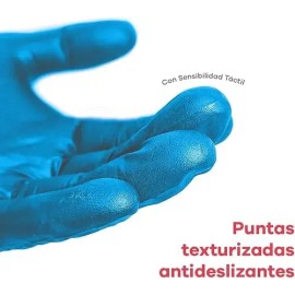 100 Guantes De Nitrilo Negro O Azul Libre De Latex Sin Polvo Talla Extra Grande