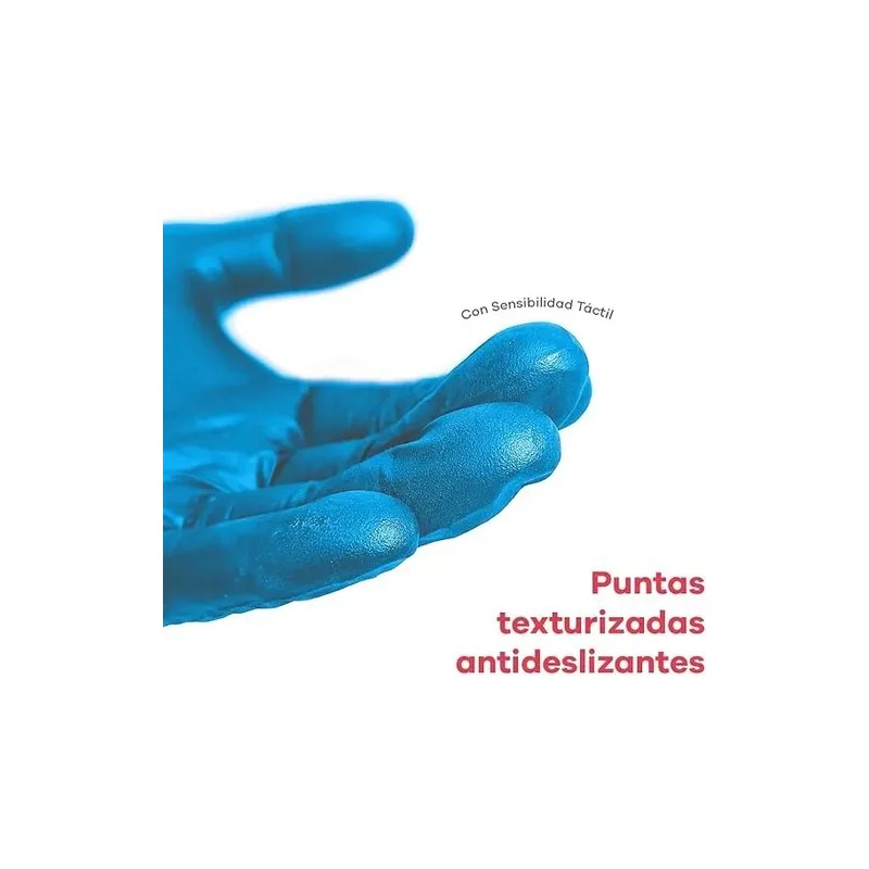 100 Guantes De Nitrilo Negro O Azul Libre De Latex