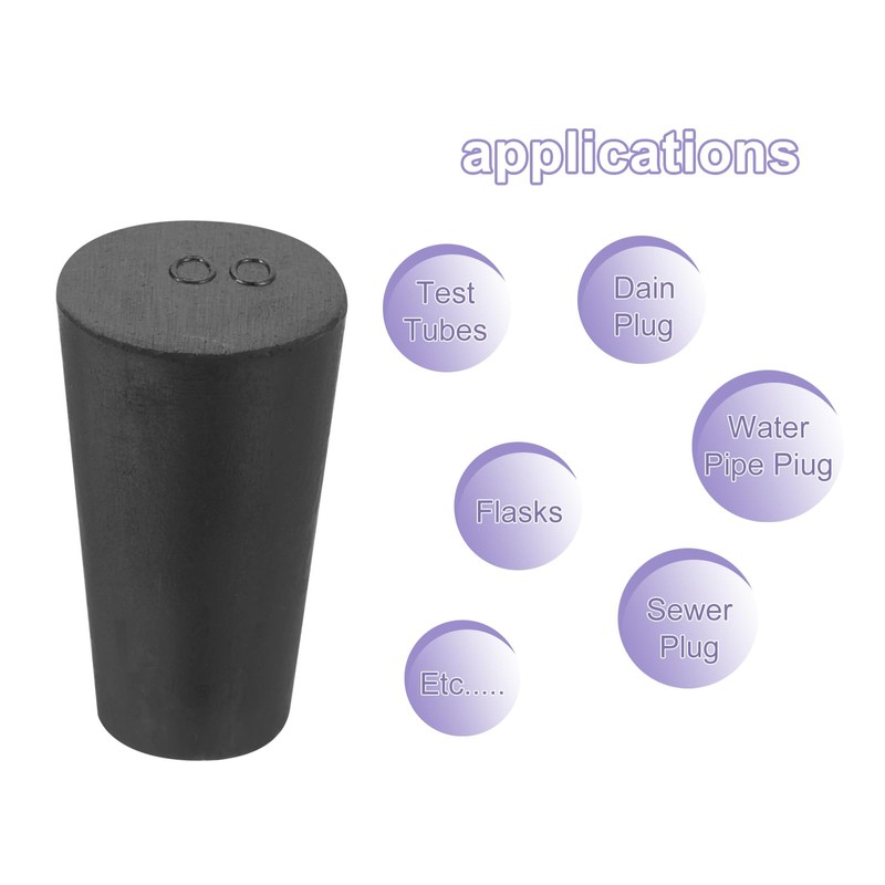 sourcing map Rubber Tapered Plug 11mm to 15mm Solid Test