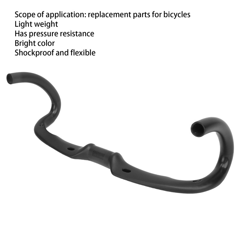 Bike Handlebars Carbon Fiber Shockproof Flexible Light Weight Bicycle Replacement