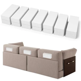 26Pcs Furniture Wall Protectors, Couch Wall Protector for Furniture, 10Pcs (20mm)+16Pcs (5mm) EVA Foam Headboard Stoppers for Wall, Bed Stoppers for Headboard, Bed Wall Bumpe (White