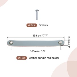 sourcing map 2 Pcs Leather Drawer Pulls, Kitchen and Wardrobe Door Knobs Leather Pulls Dresser Handles with Screw for Bathroom Kitchen Bedroom Dresser Cupboard, Blue