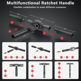 42 in 1 Magnetic Screwdriver Set, DIY Ratchet Screwdriver Set, Multi Bit Magnetic Drive Set with Detachable Ratchet Handle, Portable Compact Repair Tool Kit