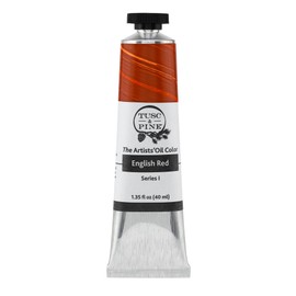 Tusc & Pine Artist Oil Paint - English Red, 40 ml, Non-Yellowing, Rich & Creamy Consistency, Maximum Pigment Load, Small Batch Milled Oil Paints Made in the USA for Professional Artists